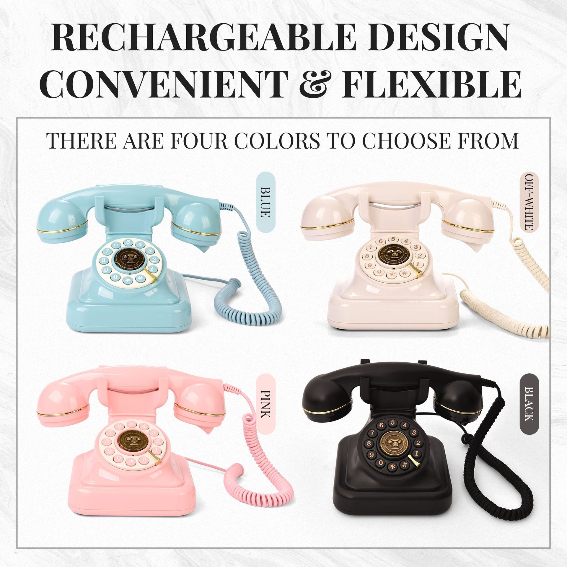 Retro Bluetooth Telephone with Message Recording