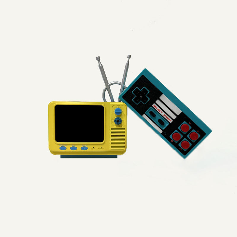 Retro bookshelf video game console