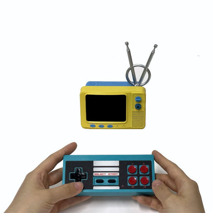 Retro bookshelf video game console