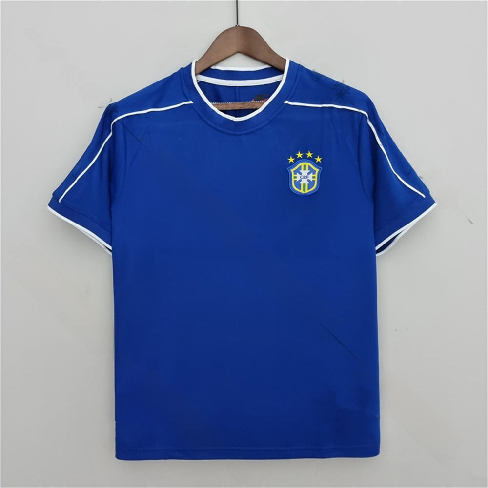 Retro Brazil Football Jersey Short Sleeve Sport Shirt