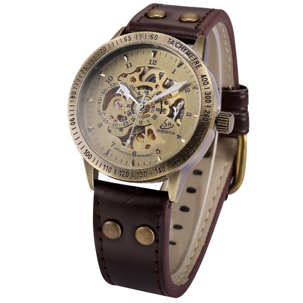 Retro Bronze Automatic Mechanical Watch