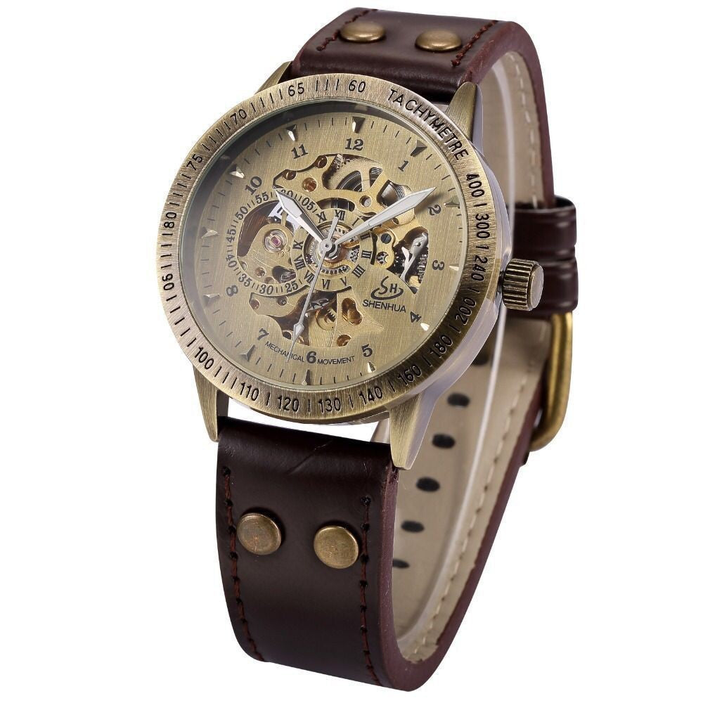 Retro Bronze Automatic Mechanical Watch