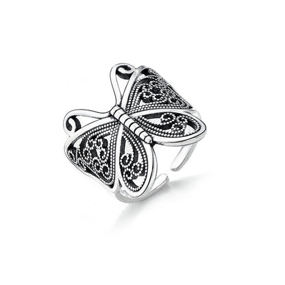 Retro Butterfly Adjustable Ring