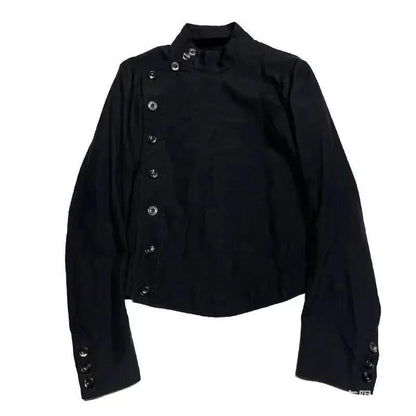 Retro Button Front Stand Collar Womens Cardigan
