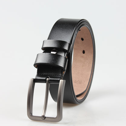 Retro button leather belt