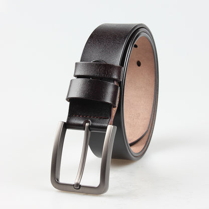 Retro button leather belt