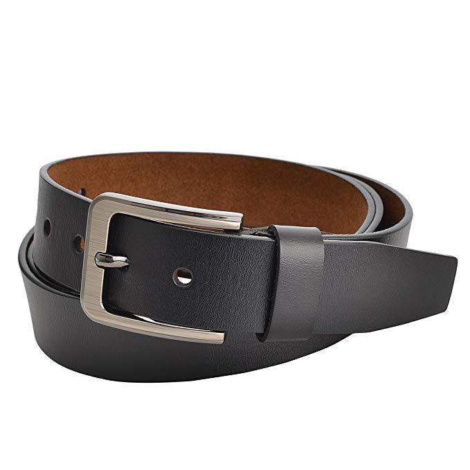 Retro button leather belt