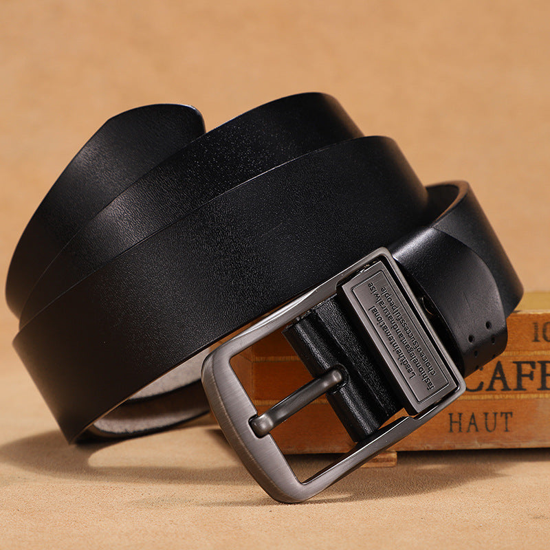 Retro button leather belt