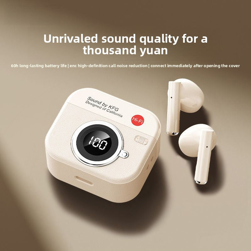Retro Camera Style Wireless Bluetooth Earphones