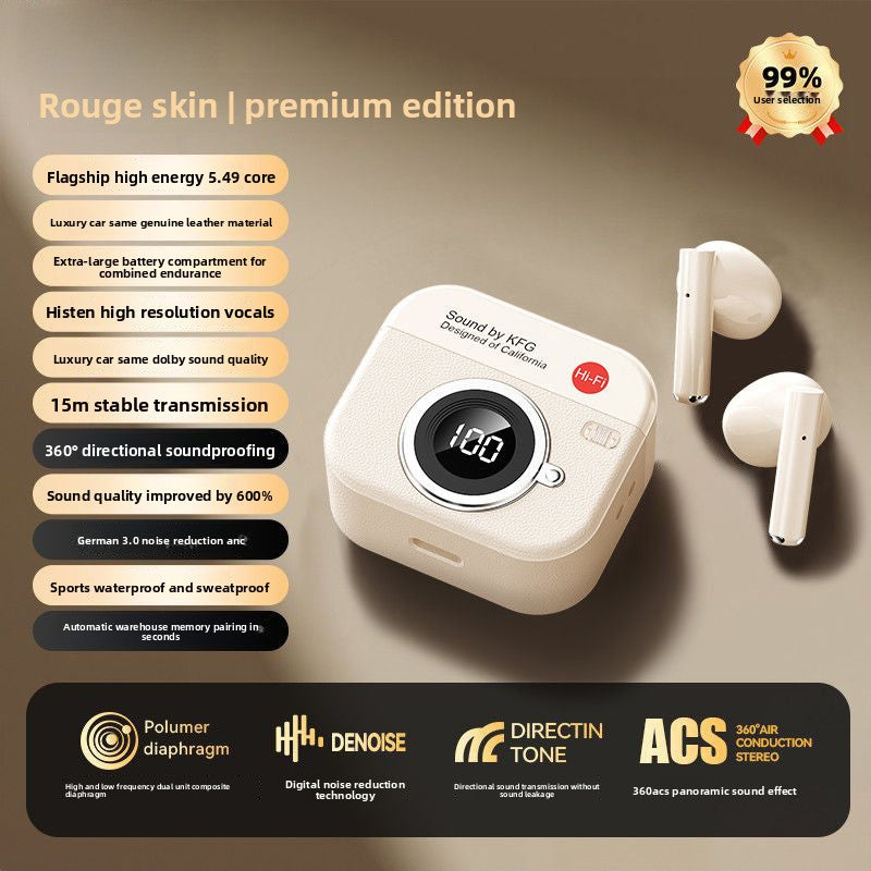 Retro Camera Style Wireless Bluetooth Earphones