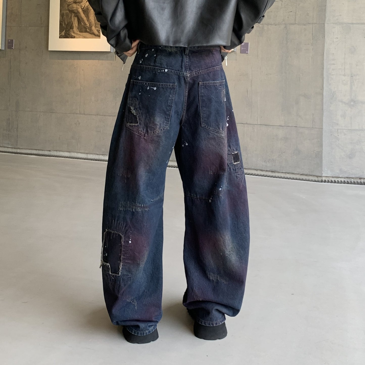 Retro Camouflage Cargo Pants Men Loose Fit Streetwear