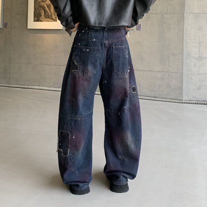 Retro Camouflage Cargo Pants Men Loose Fit Streetwear