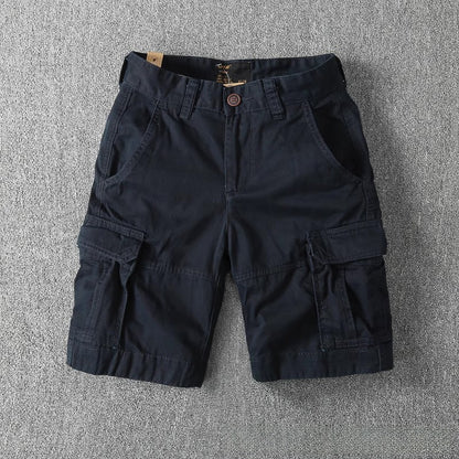 Retro Camouflage Cotton Work Shorts