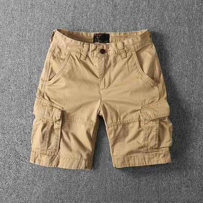Retro Camouflage Cotton Work Shorts