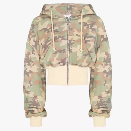 Retro Camouflage Women's Sweatshirt and Trousers Set