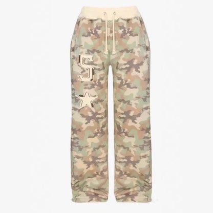 Retro Camouflage Women's Sweatshirt and Trousers Set
