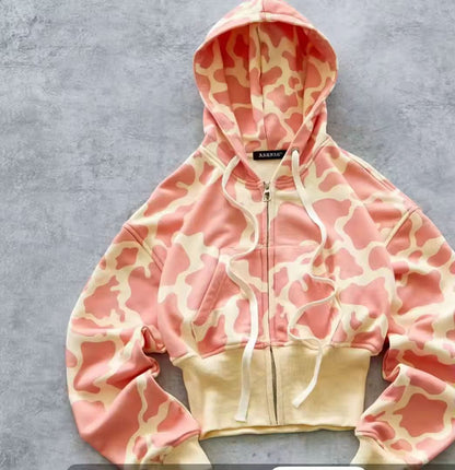 Retro Camouflage Women's Sweatshirt and Trousers Set