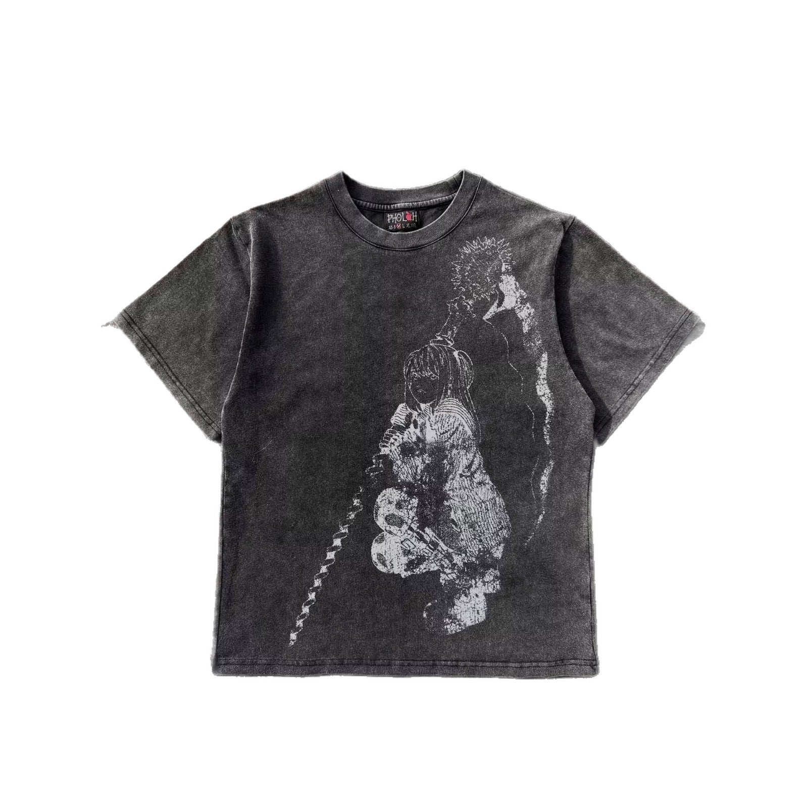 Retro Cartoon Print Loose Fit T-Shirt