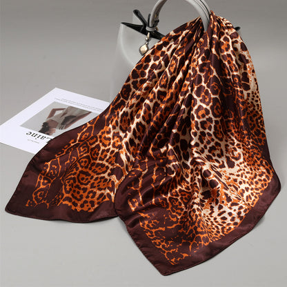 Retro Cashew Pattern Silk Scarf, Large Square Scarf for Women