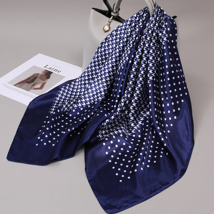 Retro Cashew Pattern Silk Scarf, Large Square Scarf for Women