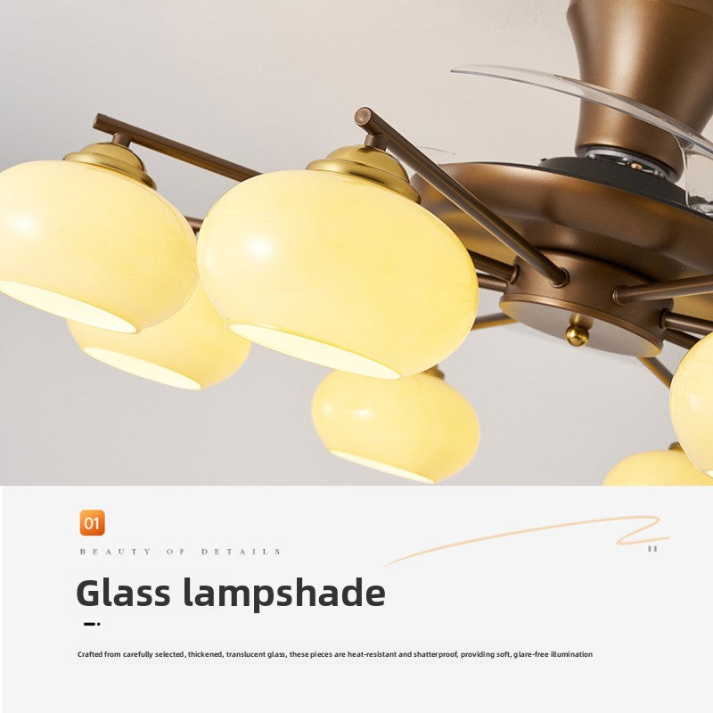 Retro Ceiling Fan Light with Full Spectrum Illumination