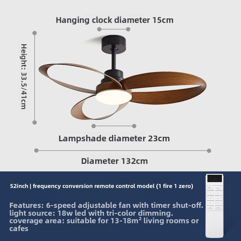Retro Ceiling Fan with Light