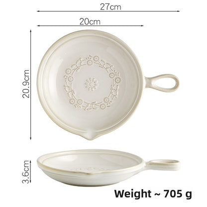 Retro Ceramic Dessert Plate