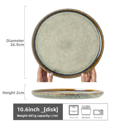 Retro Ceramic Dinner Plates Microwave Safe