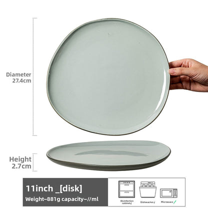 Retro Ceramic Dinner Plates Microwave Safe