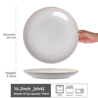 Retro Ceramic Dinner Plates Microwave Safe