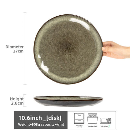 Retro Ceramic Dinner Plates Microwave Safe