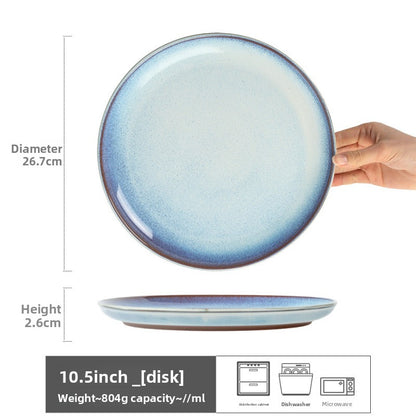 Retro Ceramic Dinner Plates Microwave Safe