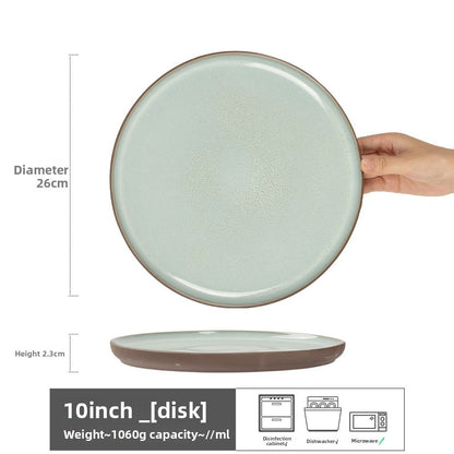 Retro Ceramic Dinner Plates Microwave Safe