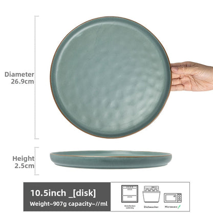 Retro Ceramic Dinner Plates Microwave Safe