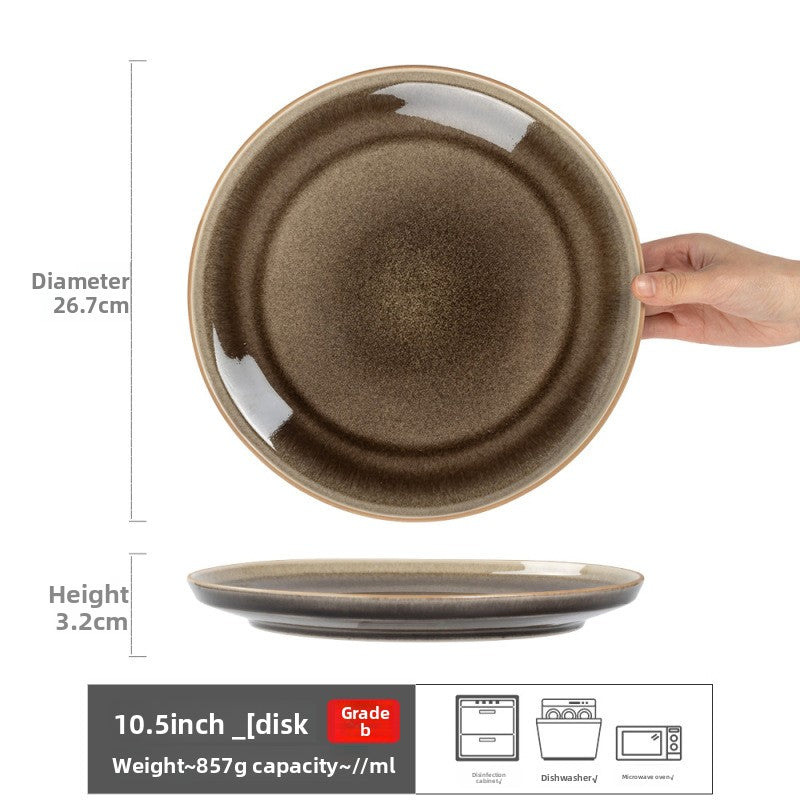 Retro Ceramic Dinner Plates Microwave Safe