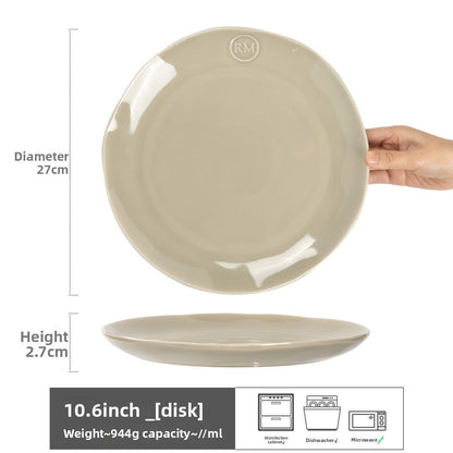 Retro Ceramic Dinner Plates Microwave Safe