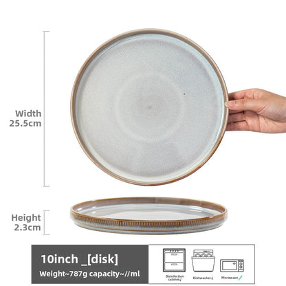 Retro Ceramic Dinner Plates Microwave Safe
