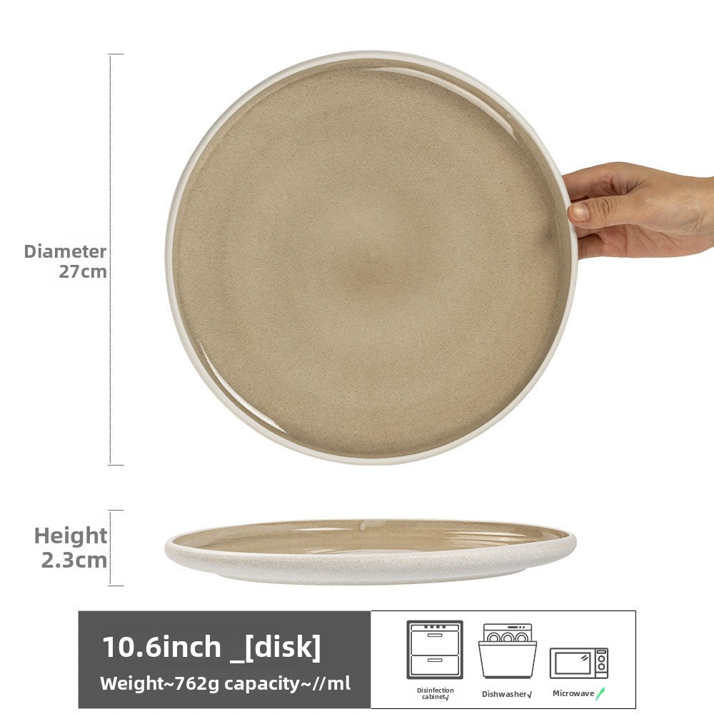 Retro Ceramic Dinner Plates Microwave Safe