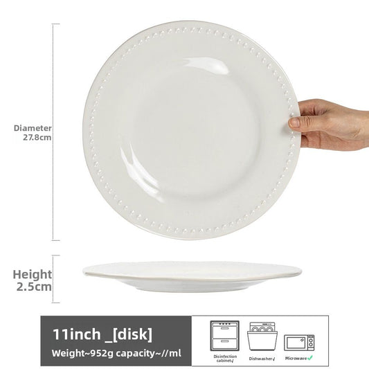 Retro Ceramic Dinner Plates Microwave Safe