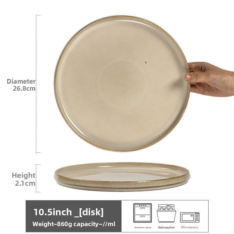 Retro Ceramic Dinner Plates Microwave Safe