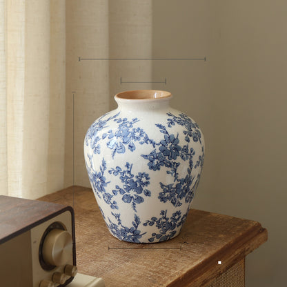 Retro Ceramic Peony Vase