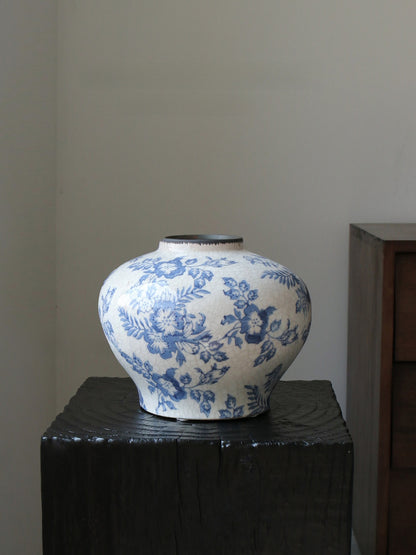 Retro Ceramic Peony Vase
