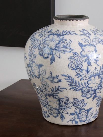 Retro Ceramic Peony Vase