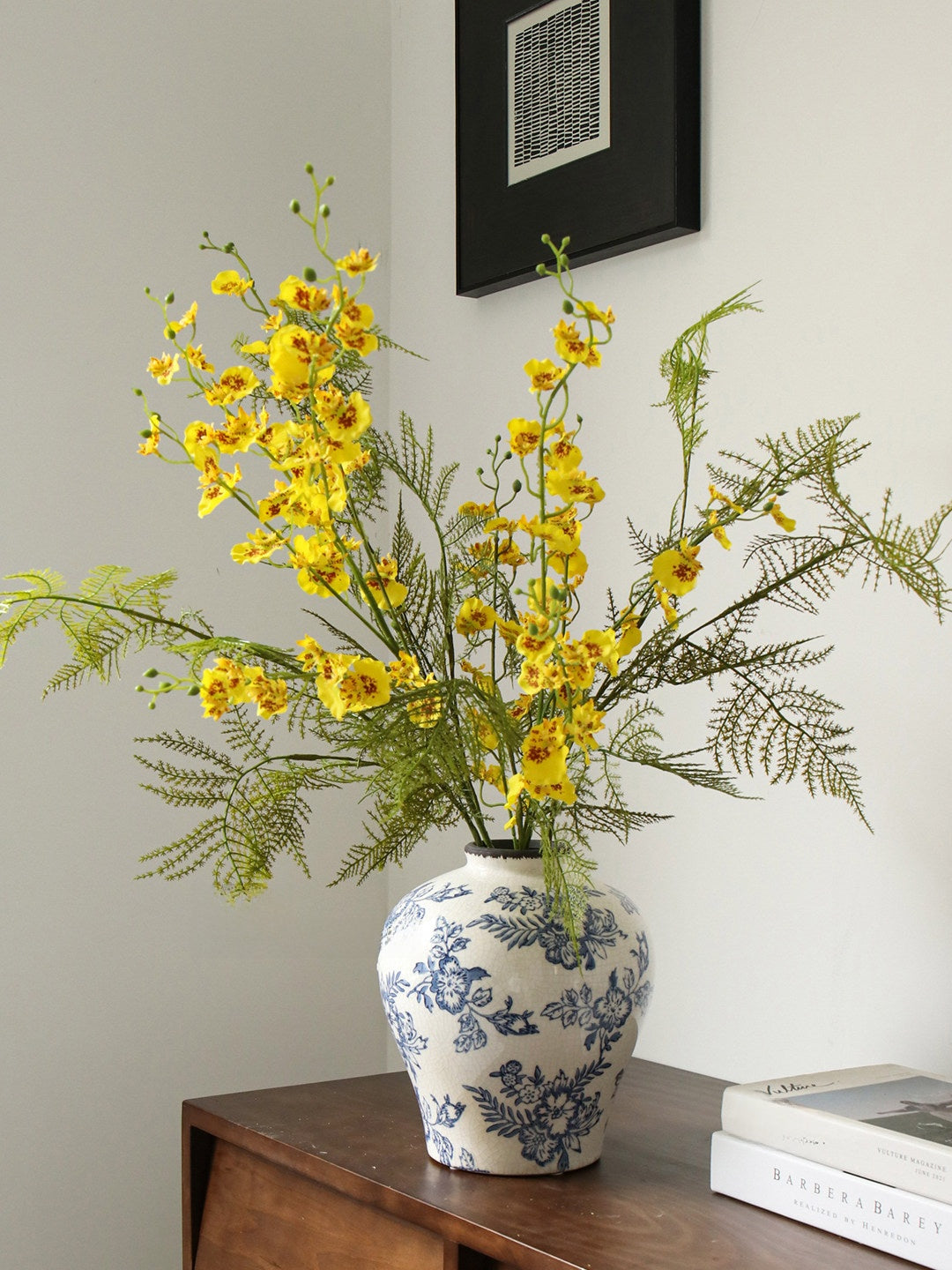 Retro Ceramic Peony Vase