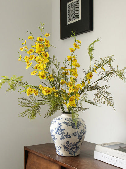 Retro Ceramic Peony Vase
