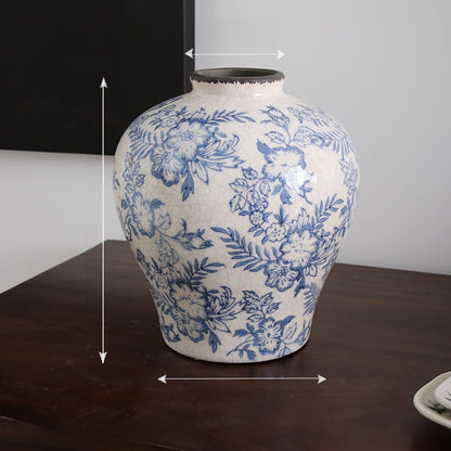 Retro Ceramic Peony Vase