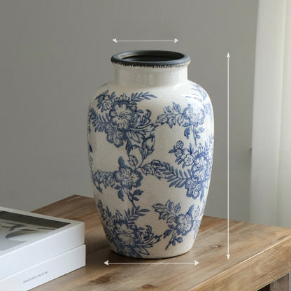 Retro Ceramic Peony Vase