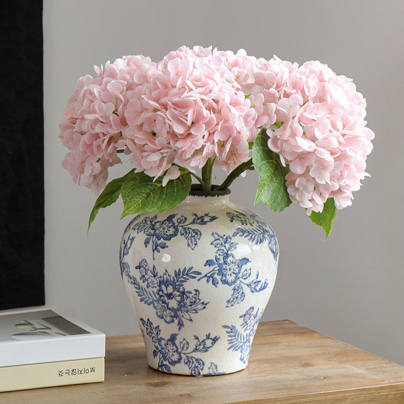 Retro Ceramic Peony Vase
