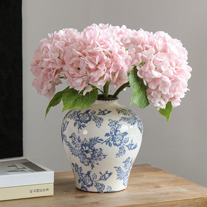Retro Ceramic Peony Vase