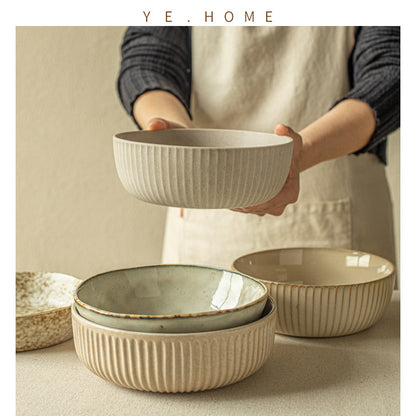 Retro Ceramic Salad Bowl Set